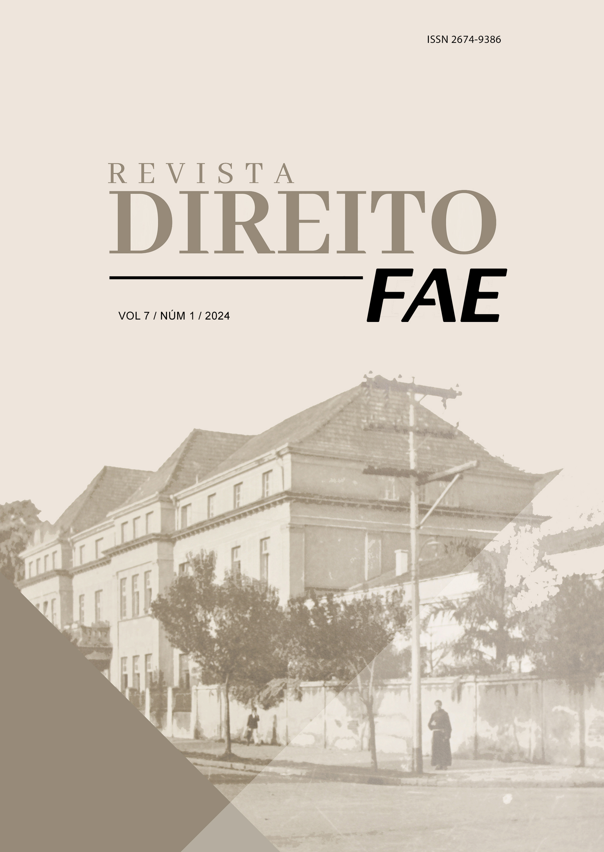 					Ver Vol. 7 Núm. 1 (2024): Revista de Direito FAE - RDF | ISSN 2674-9386
				